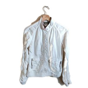 TED BAKER JEAN Women's White Denim Button Up Lightweight Pockets Jean Jacket 2